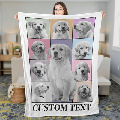 Custom Photo Eras Tour Blanket, Personalized with Your Own Dog or Cat Photo Portrait Blanket C792