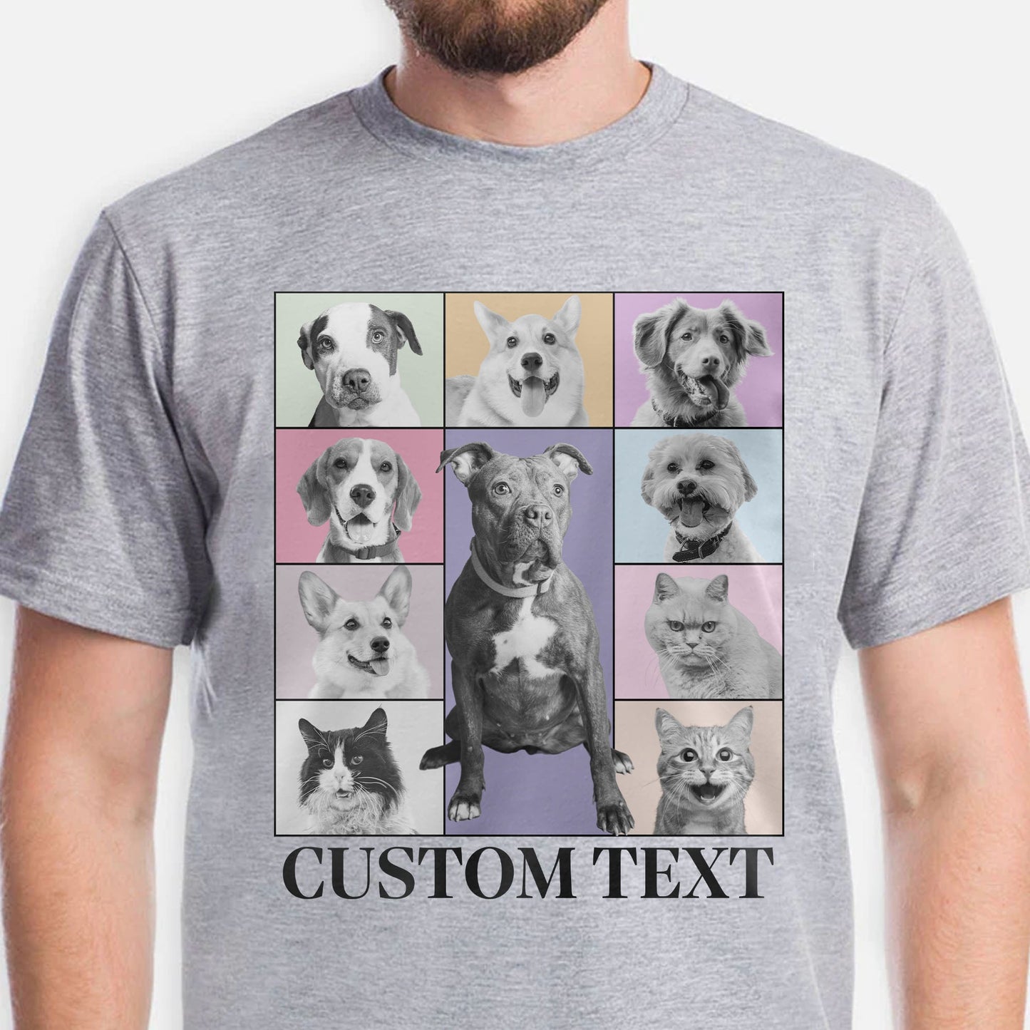 Custom Eras Tour Pet Photo Tee, Personalized with Your Own Dog or Cat Photo Shirt C792V2