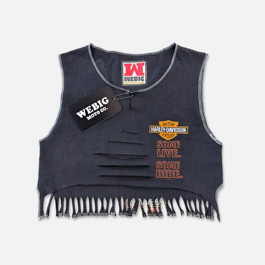 LIVE TO RIDE VINTAGE CROP TEE SIZE SMALL