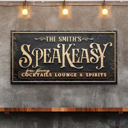 Speakeasy Personalized Bar Sign