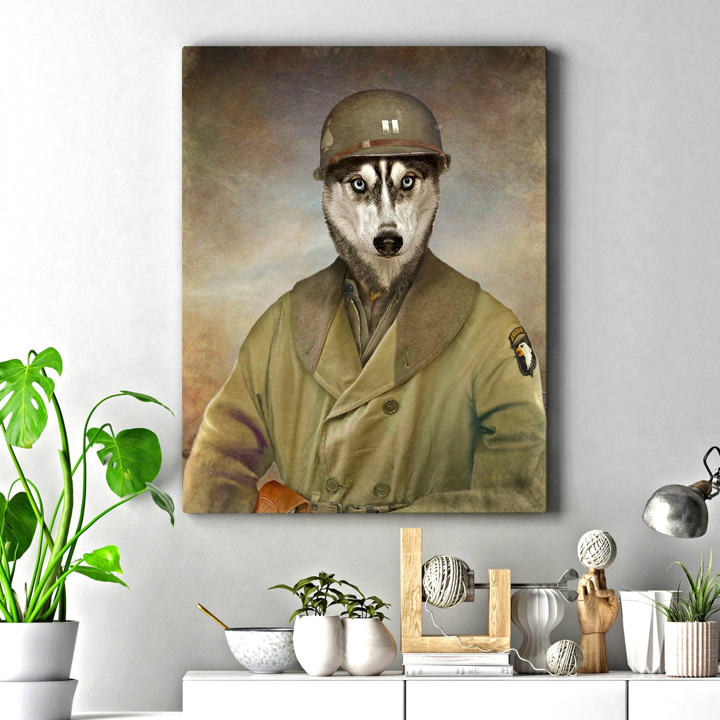 Pet Husky Military Dog Sign