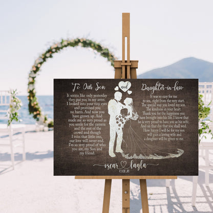 To My Son and Daughter In Law Sign