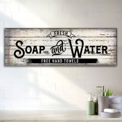 Fresh Soap And Water Family Bathroom Sign