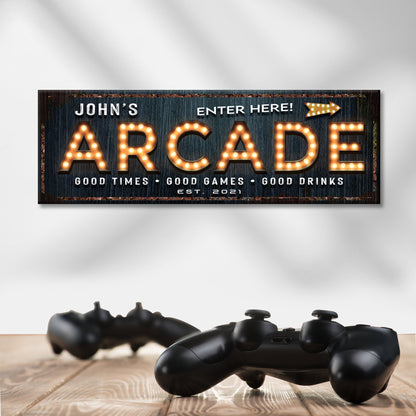 Arcade Enter Here Sign