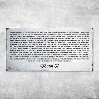 Psalm 91: 'Whoever Dwells in the Shelter of the Most High' Sign - Inspirational Christian Wall Art , Religious Decor