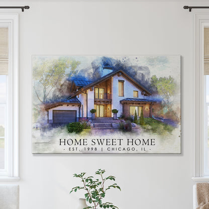 Home Sweet Home Watercolor Sign II