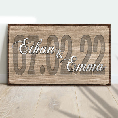 Couple Wedding Date Sign