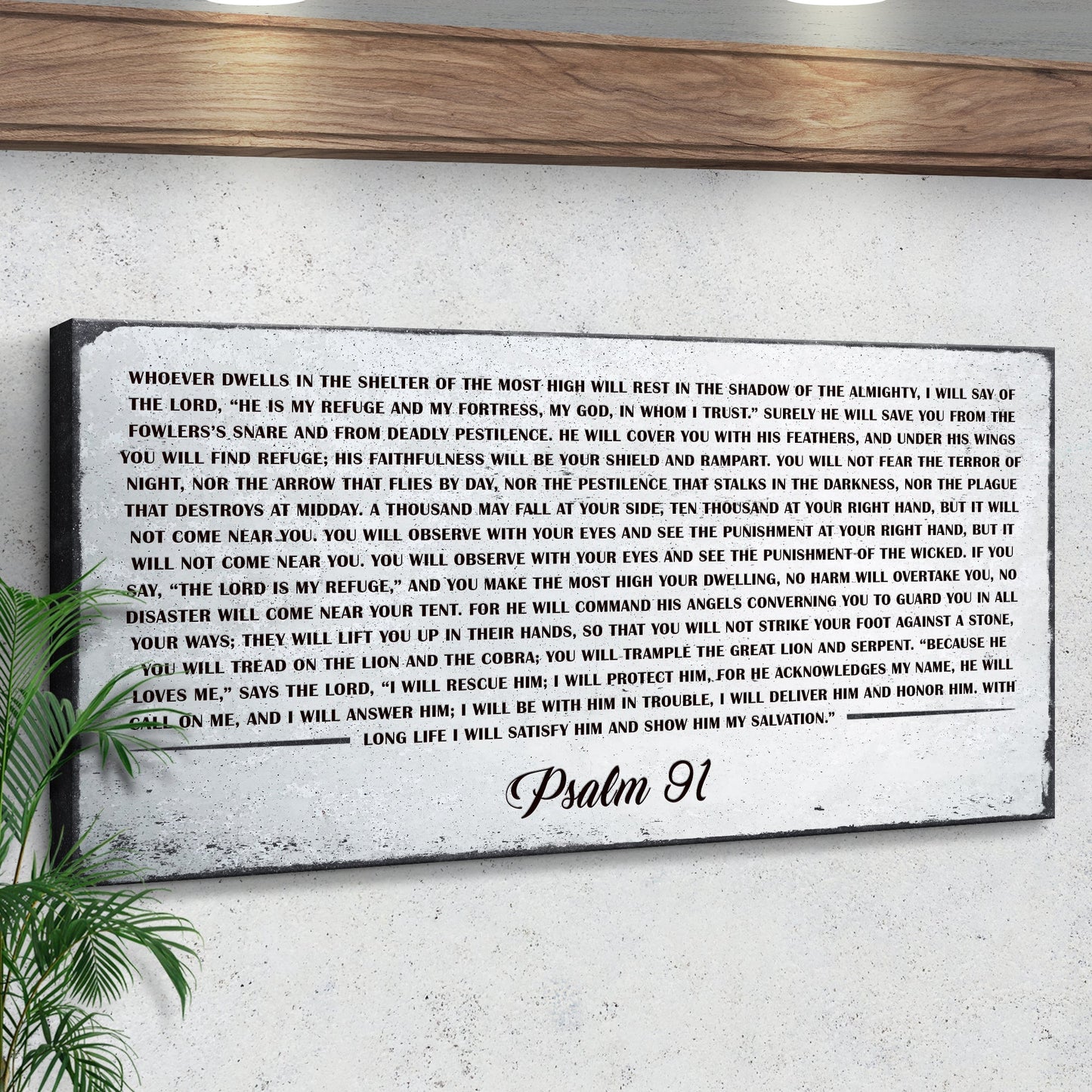 Psalm 91: 'Whoever Dwells in the Shelter of the Most High' Sign - Inspirational Christian Wall Art , Religious Decor