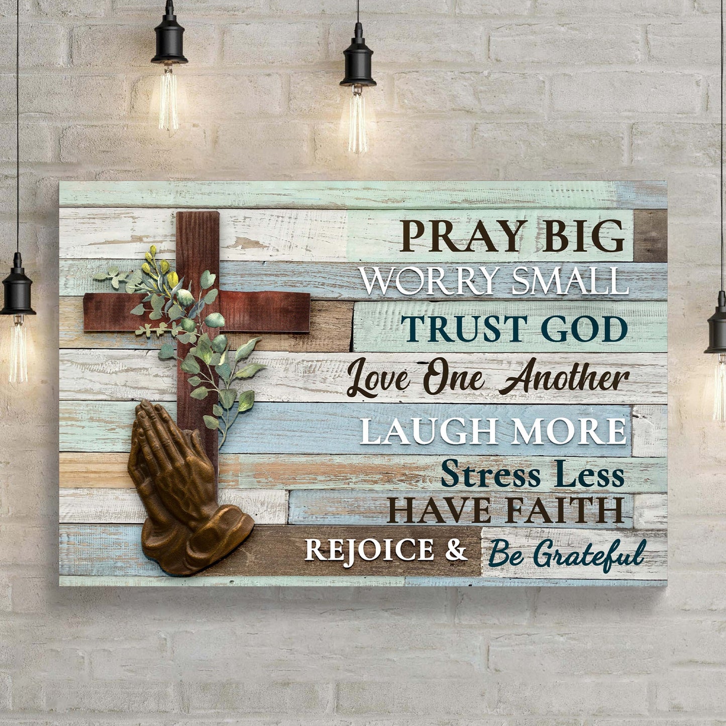 Trust God Love One Another Sign
