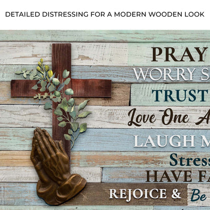 Trust God Love One Another Sign