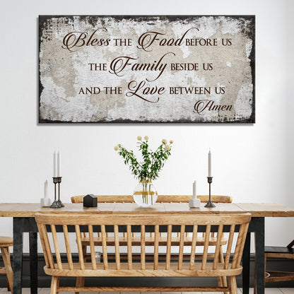 Bless Our Food, Family, And Love Sign