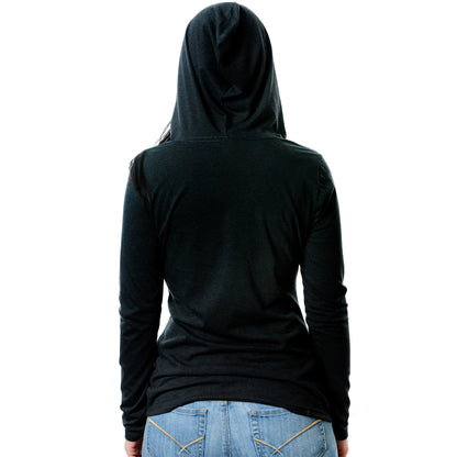 Crazy Piercings Lady Tapered Long Sleeve Hoodie
