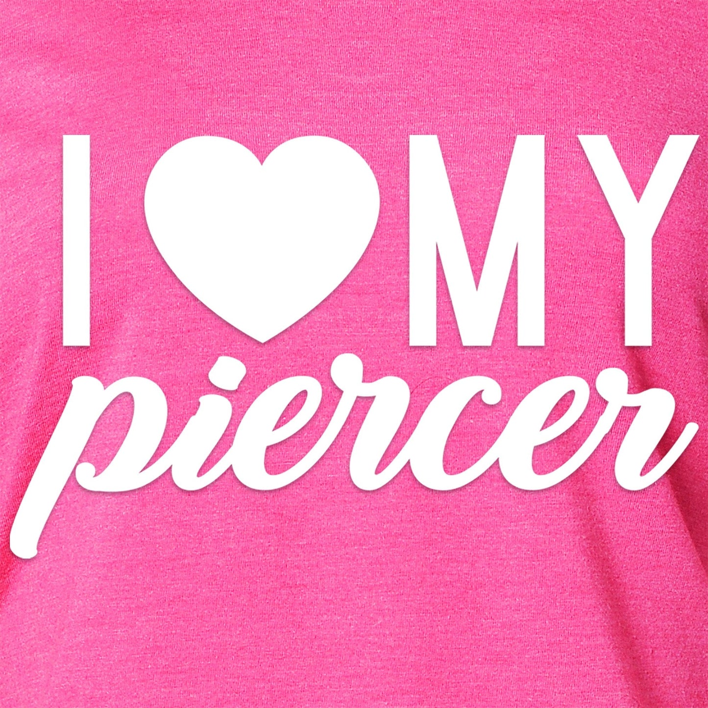I Heart My Piercer Black Tapered Long Sleeve Hoodie