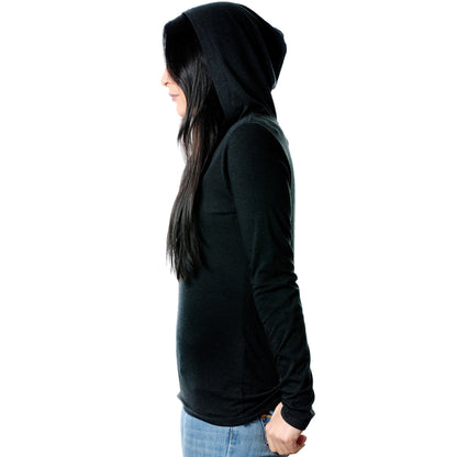 Keep Staring, I Might Do A Trick Black Tapered Long Sleeve Hoodie