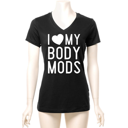 I Love My Body Mods Tapered V-Neck Tee Shirt