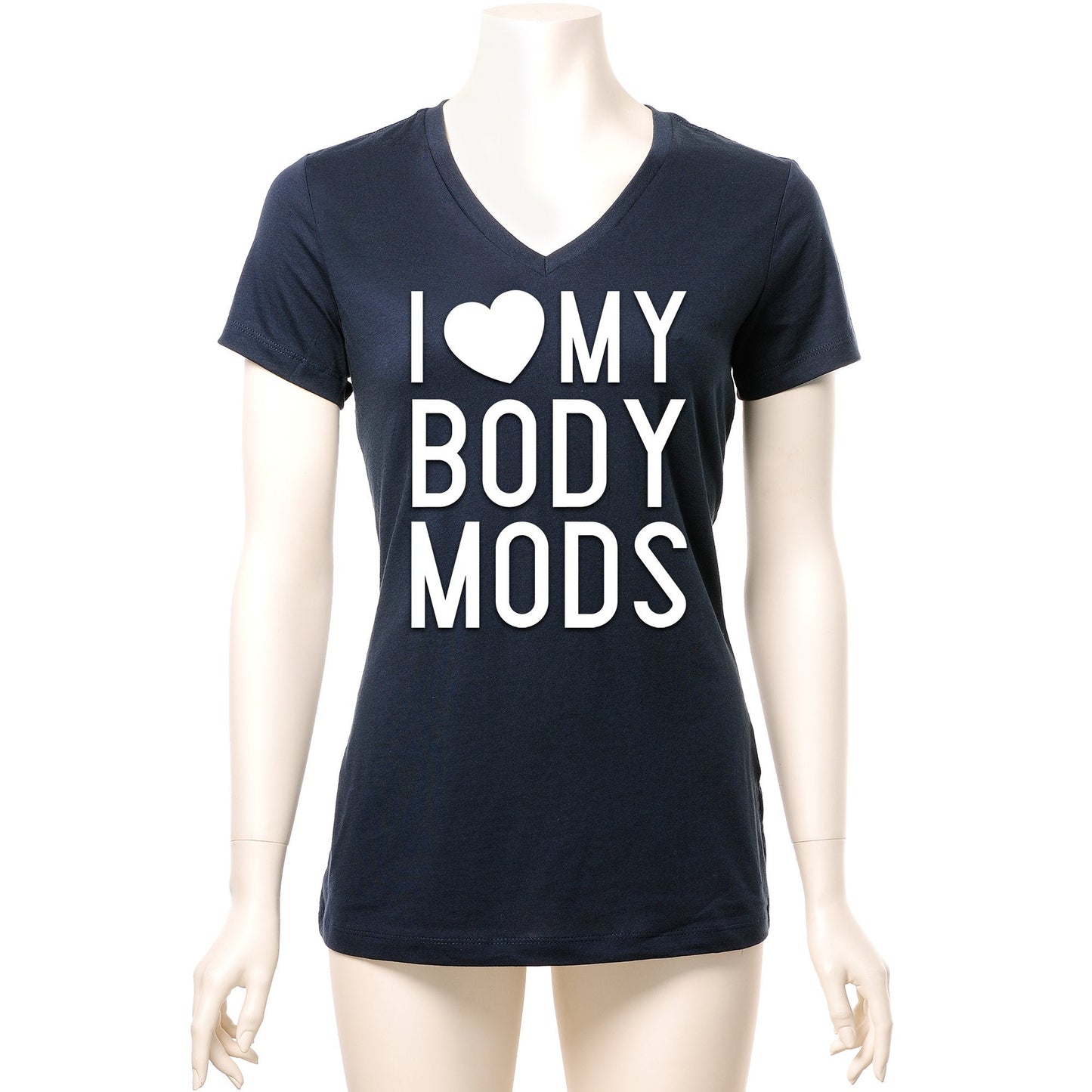 I Love My Body Mods Tapered V-Neck Tee Shirt