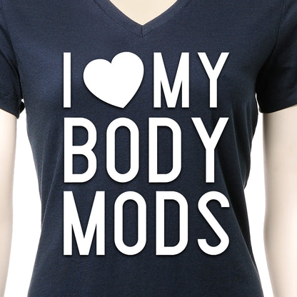 I Love My Body Mods Tapered V-Neck Tee Shirt