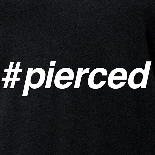 hashtag pierced Black Tapered V-Neck Tee Shirt