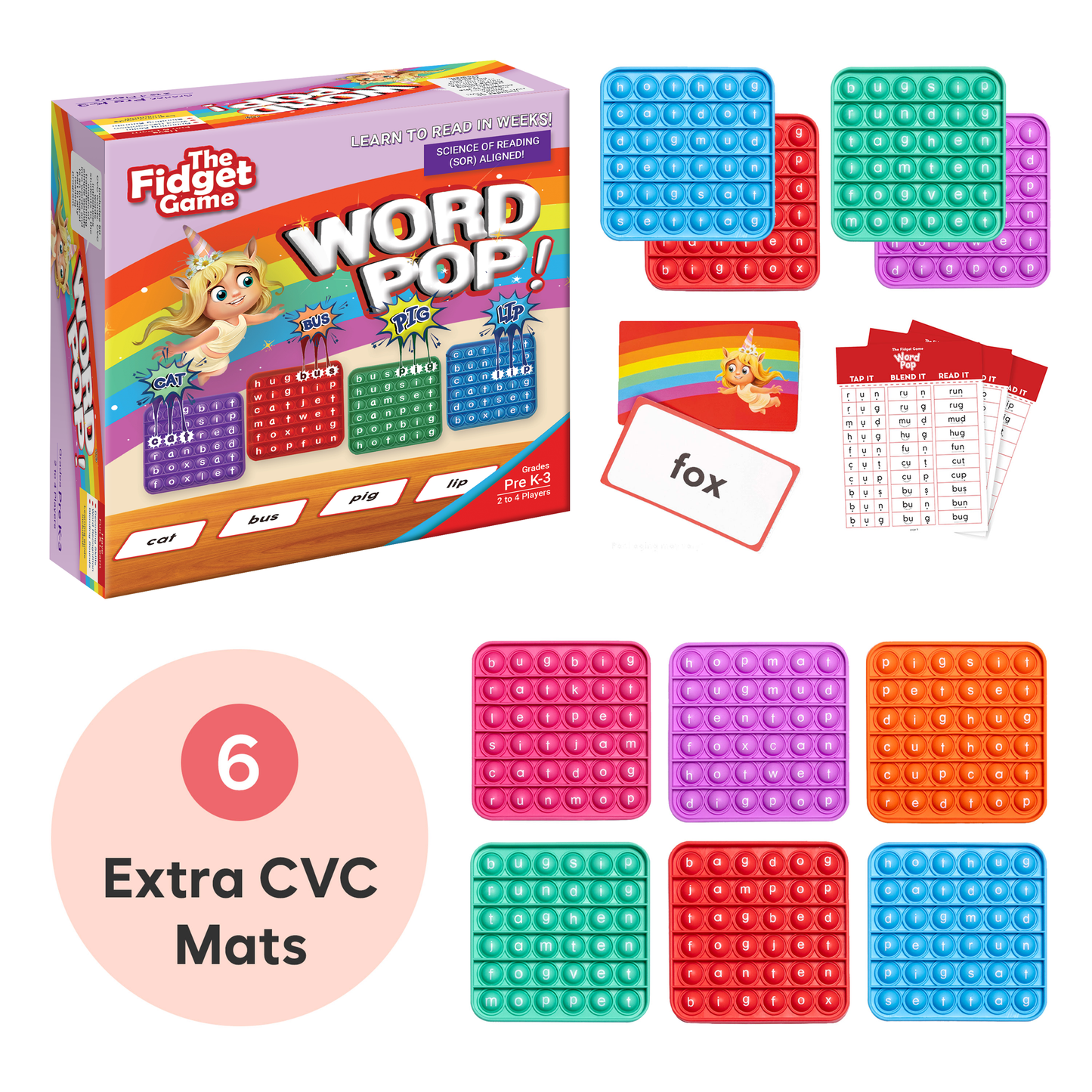.Word Pop + Extra CVC Mats