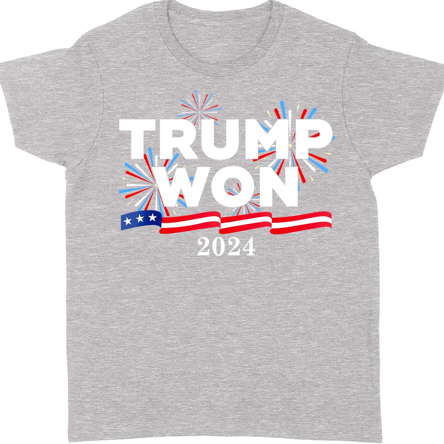 Trump Won Again Shirt, Trump 2024 Shirt, Republican Trump 47th President Shirt Dark T1720 - GOP
