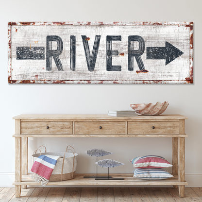 River Arrow Sign