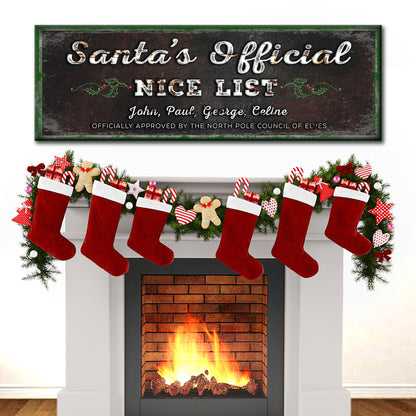 Santa's Official Nice List Sign