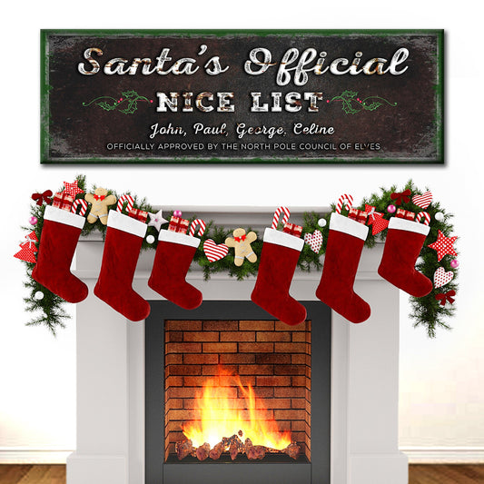 Santa's Official Nice List Sign