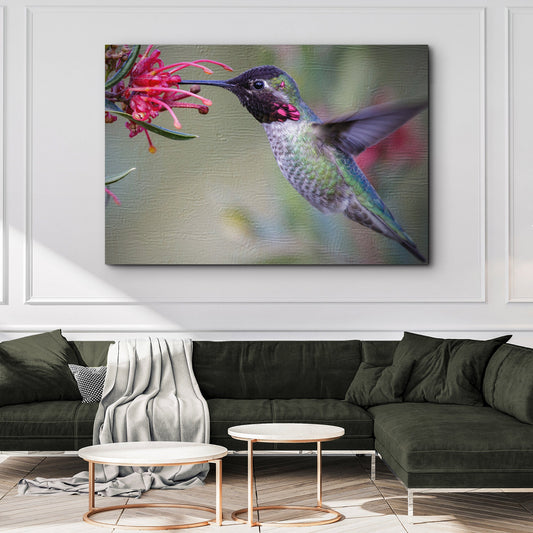 Hummingbird Spring Canvas Wall Art