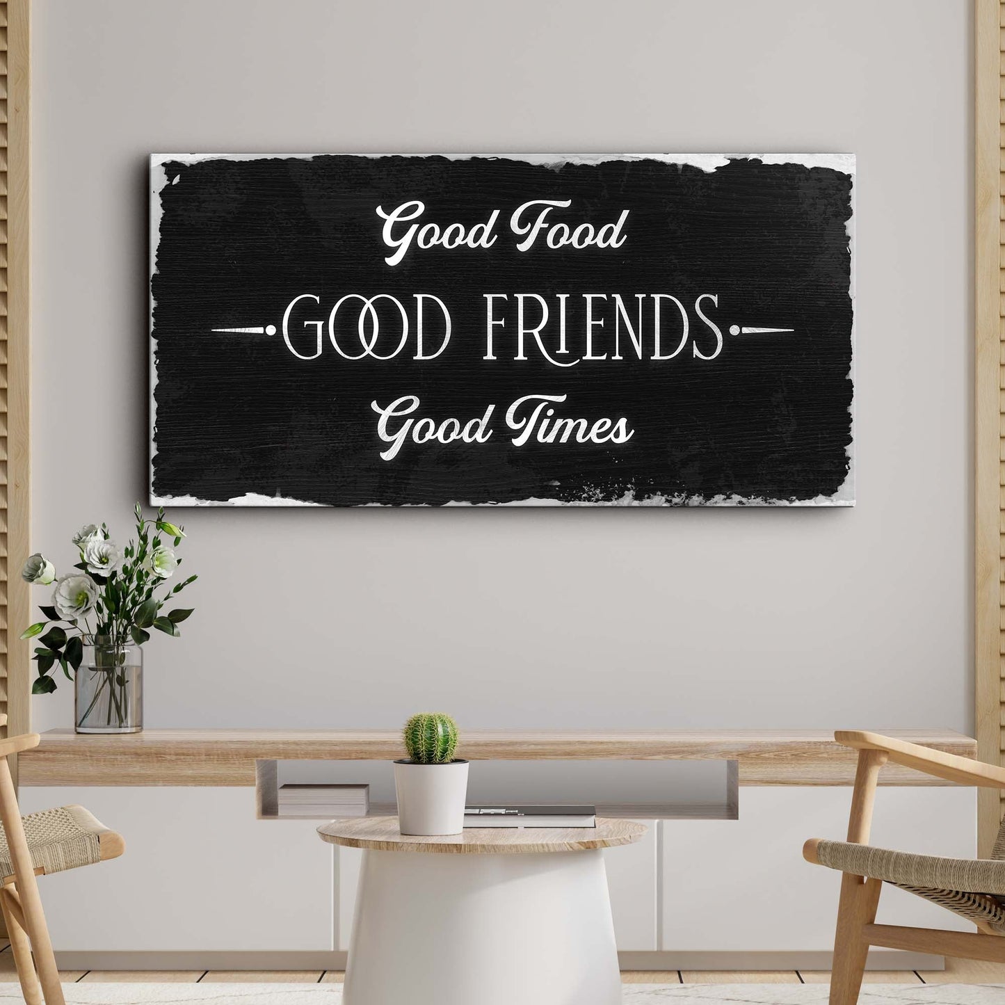 Good Food Good Friends Good Times Sign III