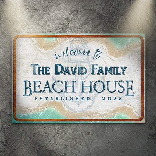 Welcome To Family Beach House Sign II