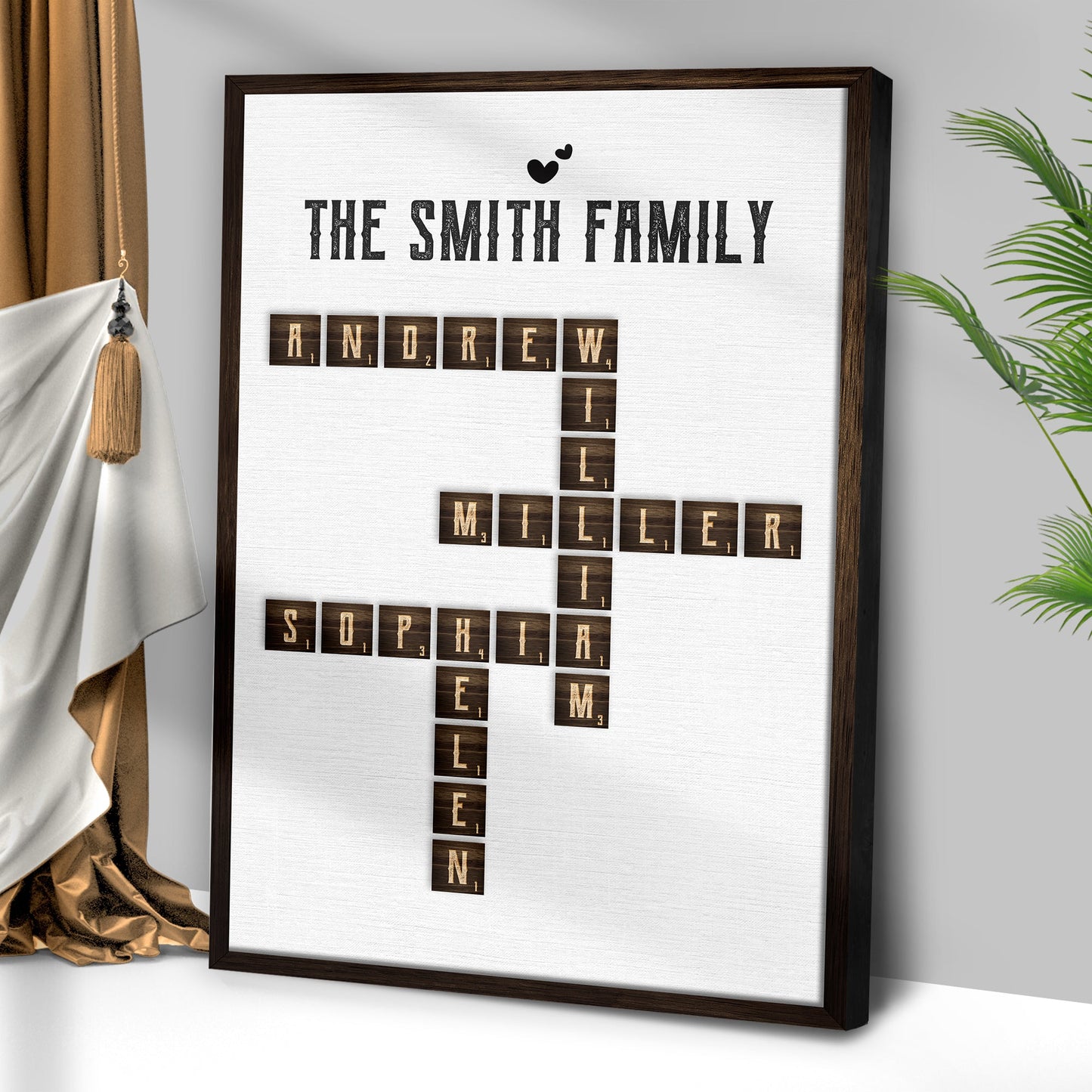 Scrabble Family Name Sign
