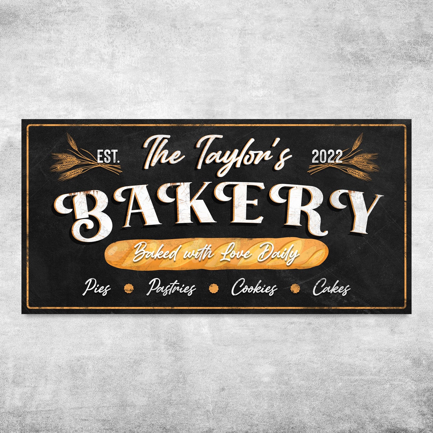 Baked With Love Daily Bakery Sign