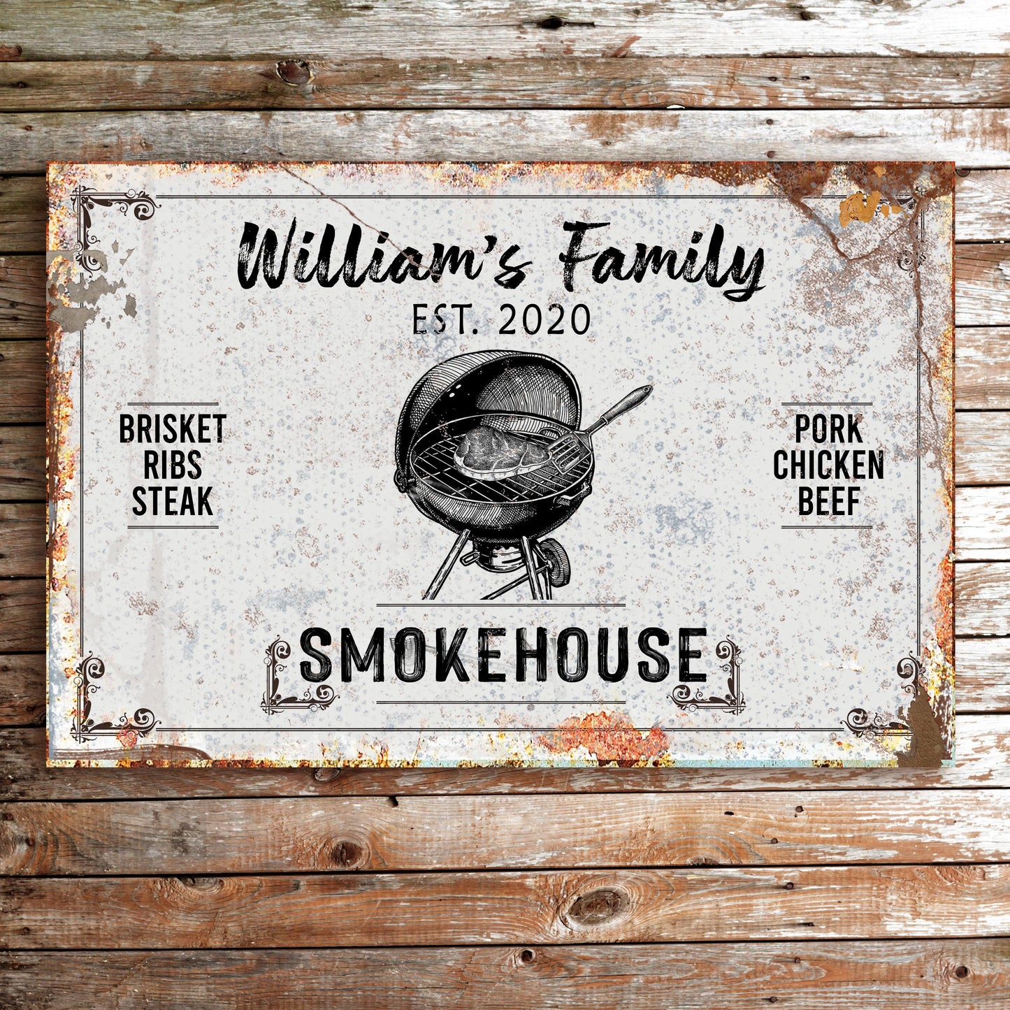 Family Smokehouse Sign II