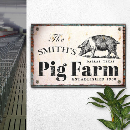 Rustic Pig Farm Sign II