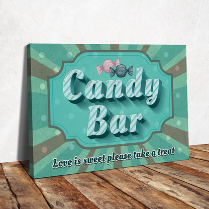 Love Is Sweet Take A Treat Candy Bar Sign III