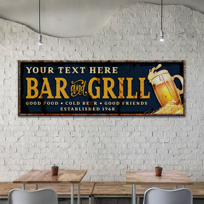 Bar And Grill Sign VI