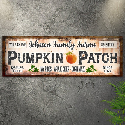 Family Farms Pumpkin Patch Sign