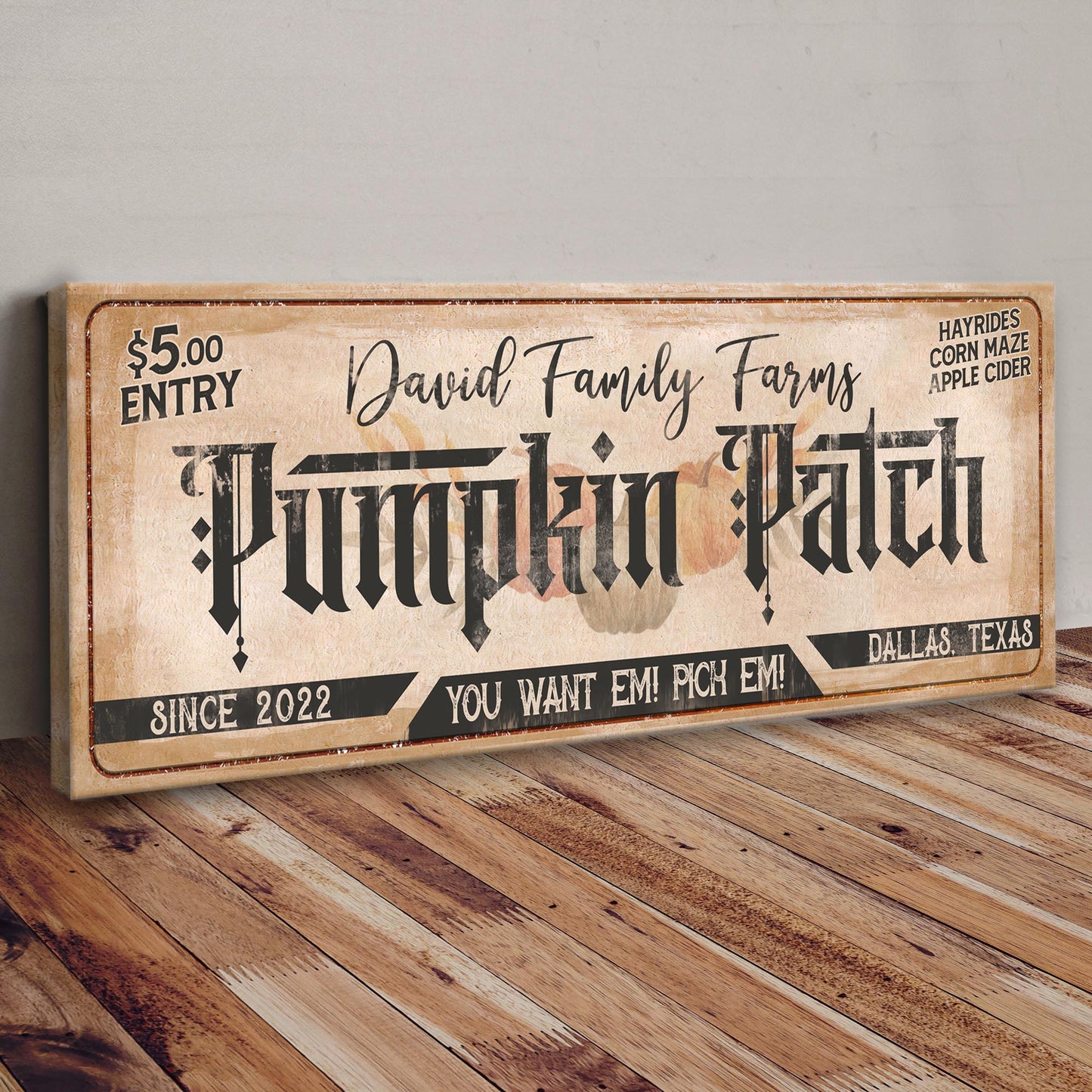 Family Farms Pumpkin Patch Sign II