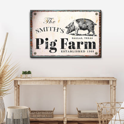 Rustic Pig Farm Sign II