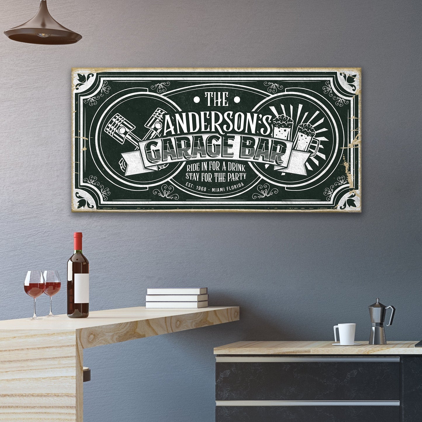 Garage Bar Victorian Vintage Sign
