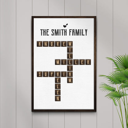 Scrabble Family Name Sign