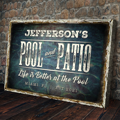 Pool And Patio Sign