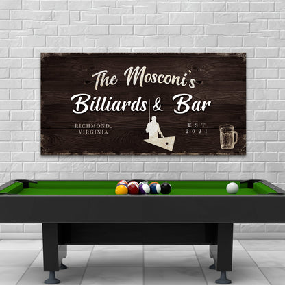 Billiards And Bar Sign II