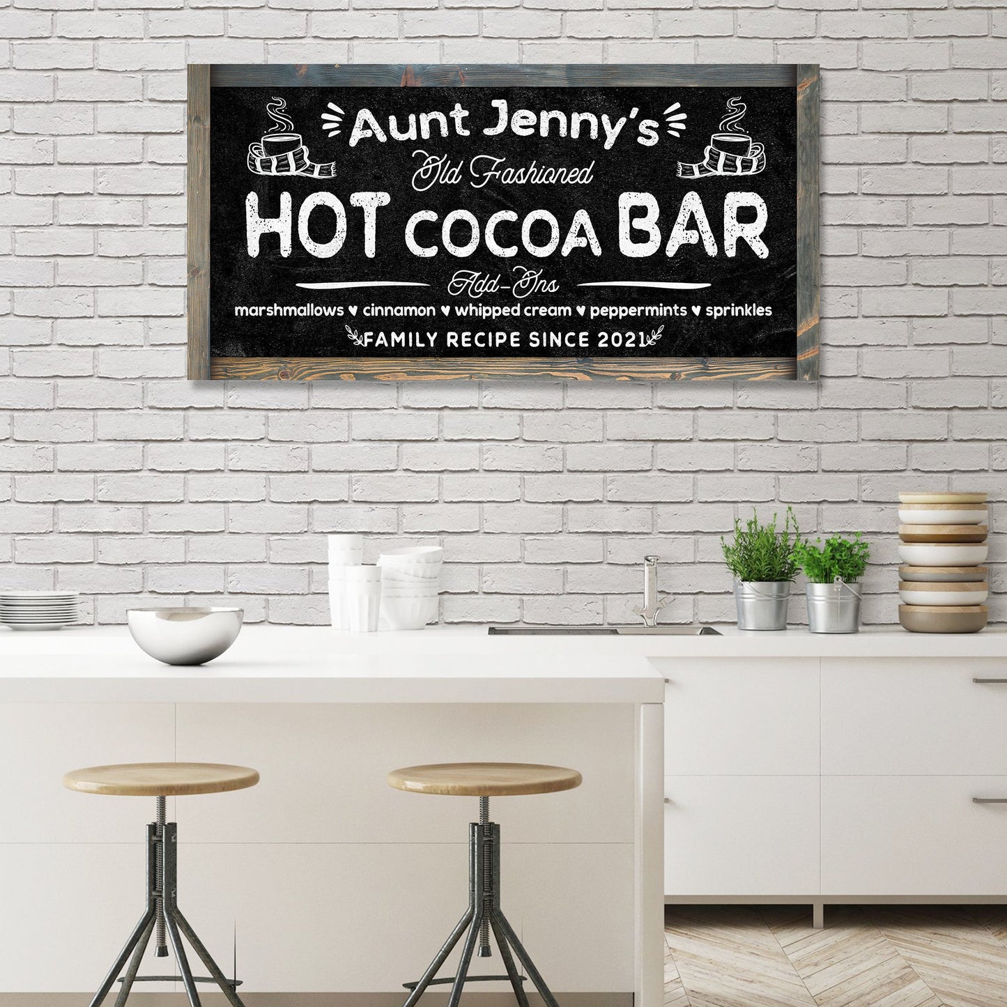 Family Recipe Old Fashioned Hot Cocoa Sign II