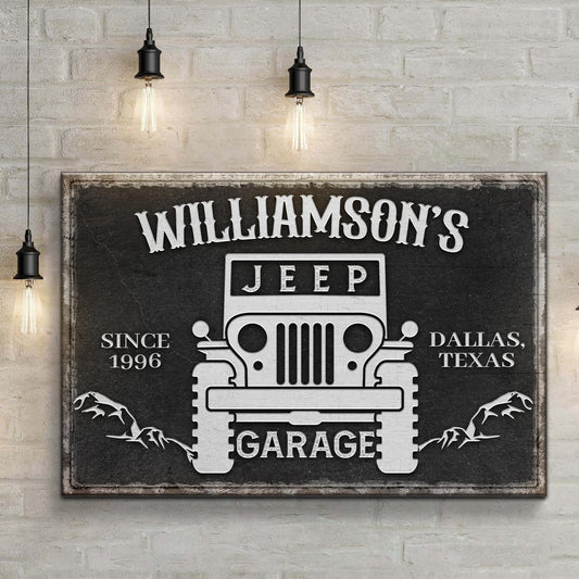 Family Garage Jeep Sign
