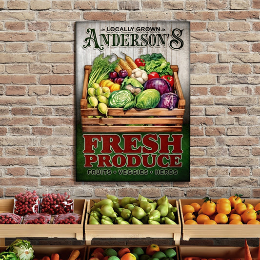 Locally Grown Fresh Produce Sign