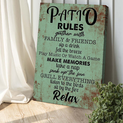 Patio Rules Sign V