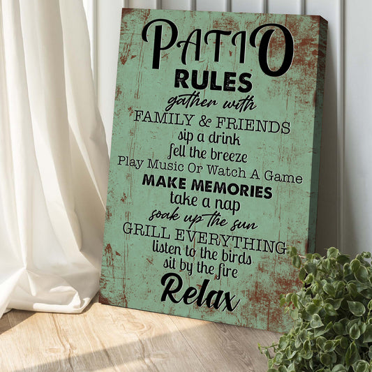 Patio Rules Sign V