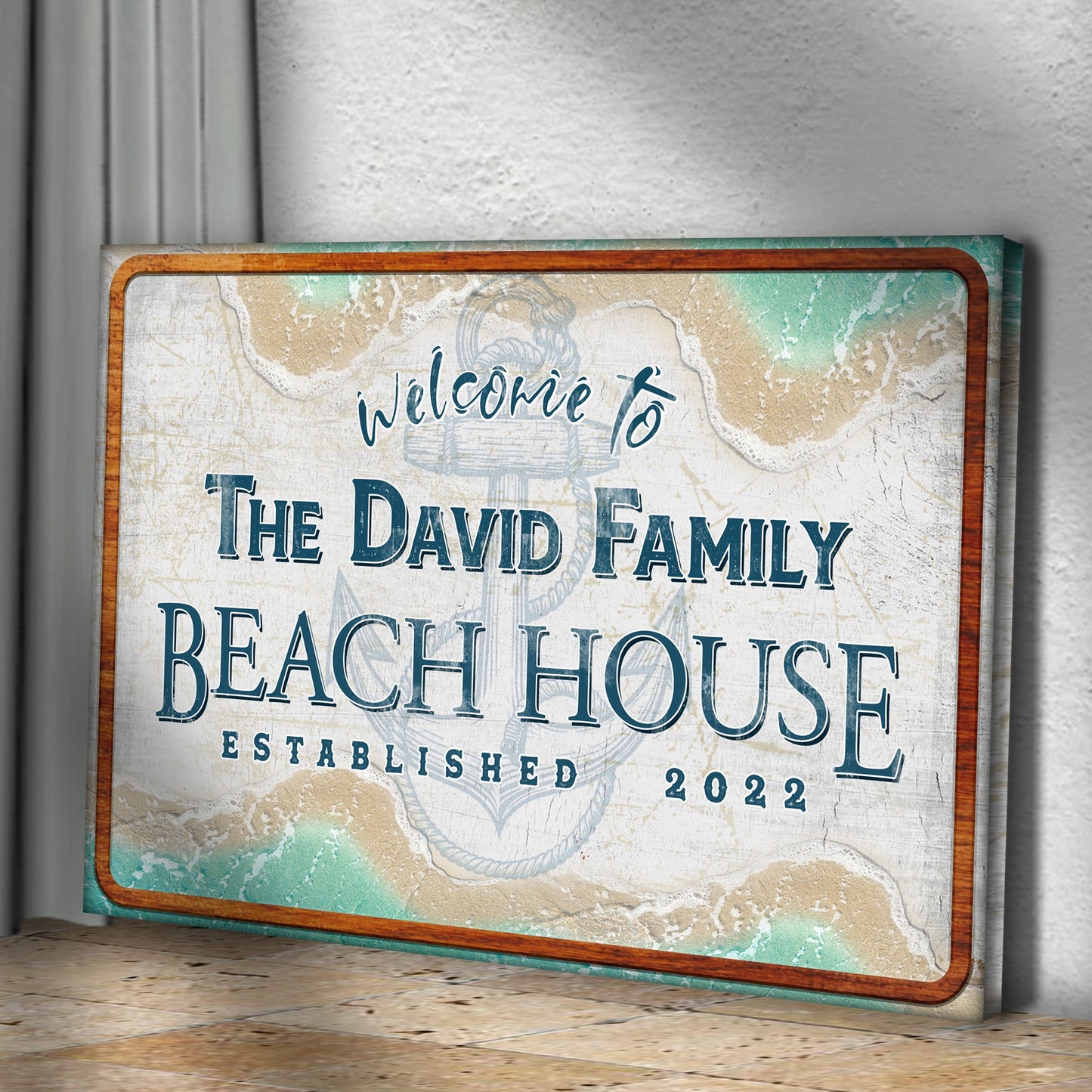 Welcome To Family Beach House Sign II