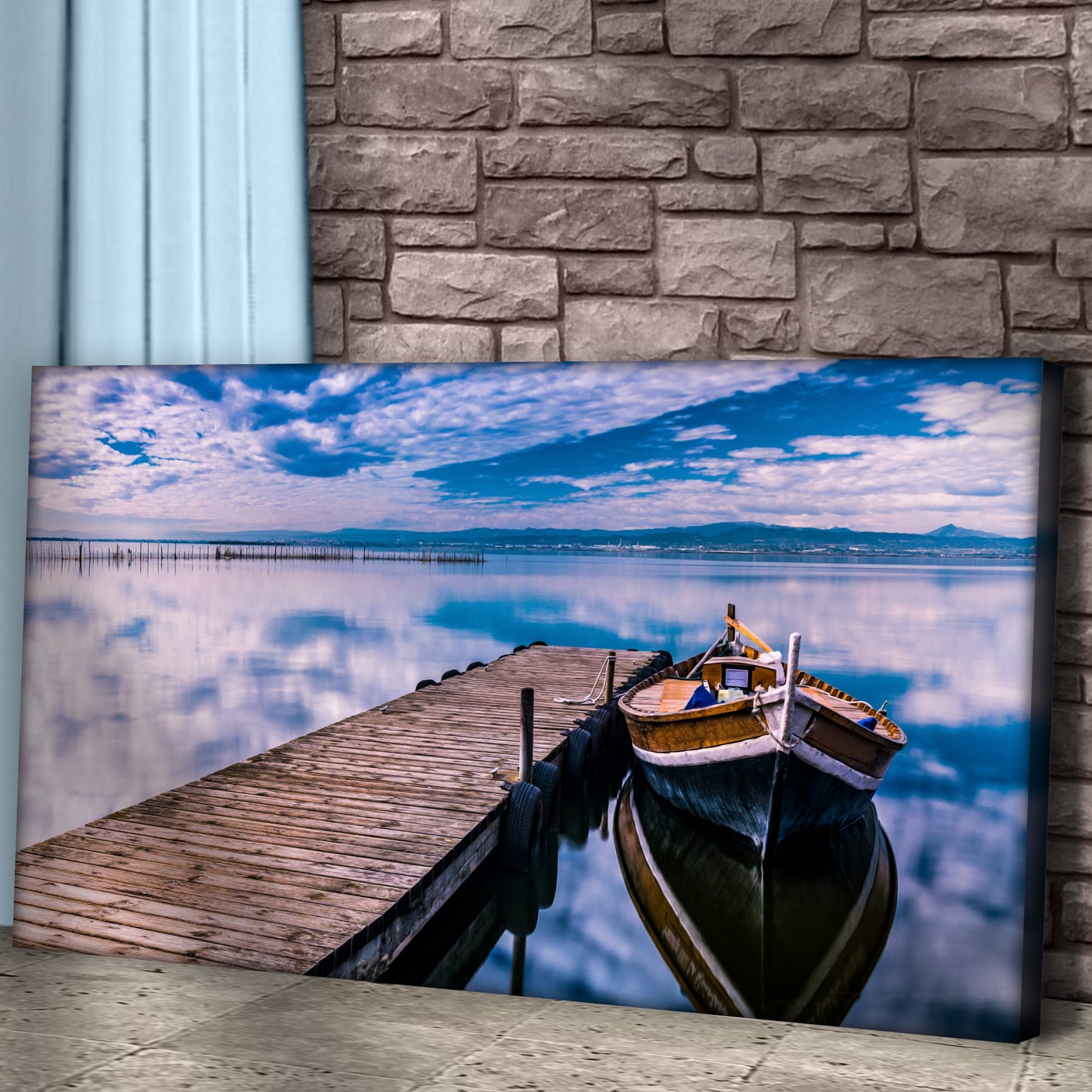Boat Seascape Canvas Wall Art